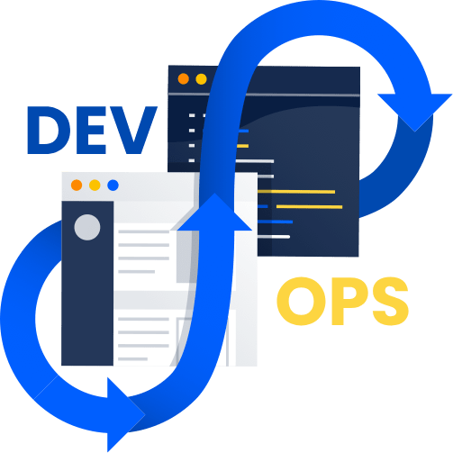 Dev Ops Logo : Brand Short Description Type Here.